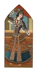A Qajar Dancing Girl, ca 1840 (olja på duk)