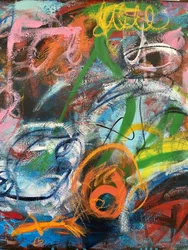 Färgsprakande abstrakt expressionism