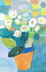 Färgglada krukblommor