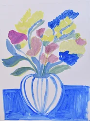 Ett livfullt blomsterstilleben