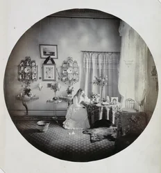 Interiör av Muckross House, ca 1865 (albumintryck)