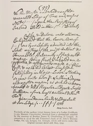 Det tidigaste kända certifikatet (irländskt) med ett sigill från Grand Lodge, 1762