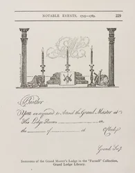 Kallelse av Stormästarlogen, mitten av 1700-talet