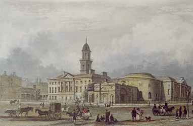 Rotunda Hospital, Dublin (färglitografi)