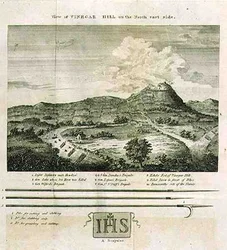 Utsikt över Vinegar Hill på North East Side, tallrik från "Memoirs of the Different Rebellions in Ireland" av Sir Richard Musgrave