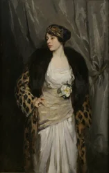 Gladys Wiles i en leopardkappa (Leopardkappan)