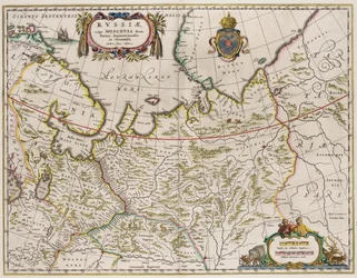 Karta över Ryssland Från: Norra och östra delarna, 1630-talet