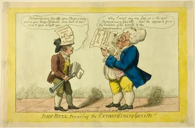 John Bull läser Extraordinary Gazette