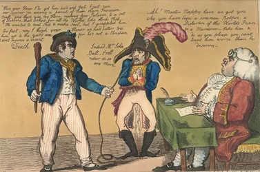 Blöja i släp, 1803 (handfärgad etsning)