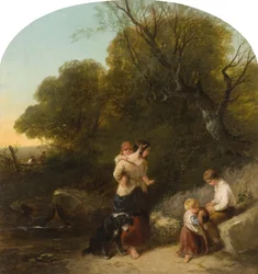 Landskap med figurer
