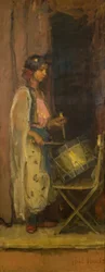 The Egyptian Drummer Girl (olja på duk)