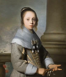 Porträtt av en flicka, ca 1650 (olja på duk)