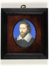 En gentleman traditionellt identifierad som Thomas Howard, 2:e earl av Arundel (akvarell på veläng)