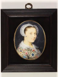 Elizabeth Harding, Mrs Isaac Oliver (akvarell på veläng)