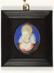 Frances Howard, hertiginna av Lennox och Richmond (akvarell på veläng)