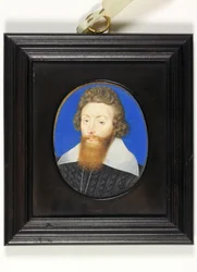 Sir Richard Liveson (Leveson), viceamiral av England (akvarell på veläng)