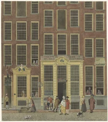 Jan de Groots bokhandel och lotterikontor i Kalverstraat i Amsterdam