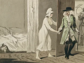 Hanrejen ger sig av på jakt, ca 1800