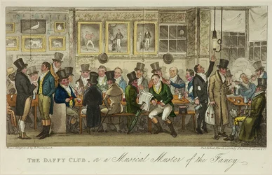 The Daffy Club, or a Musical Muster of the Fancy, publicerad 1824 (litho i färg)