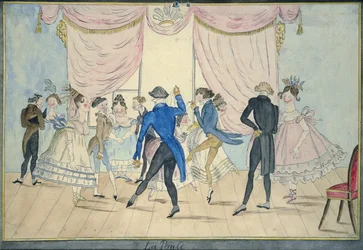 La Poule, ca 1820 (penna & bläck och wc på papper)