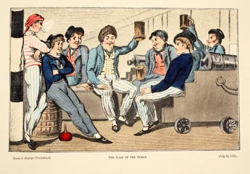 The Lads of the Ocean, 1805 (handfärgad gravyr)