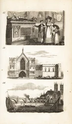 Gravar i Westminster Abbey, Westminster Hall och Westminster Bridge