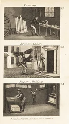 Handlar i Regency England: Turnery, kvastmakare och papperstillverkning