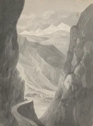 Pass of the Gemmi/ Descending to Leukas Bad (Schweiz)