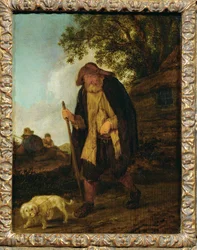 Aveugle et son chien - En blind man och hans hund ...