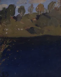 Vid en sjö. Hösten, 1890-talet