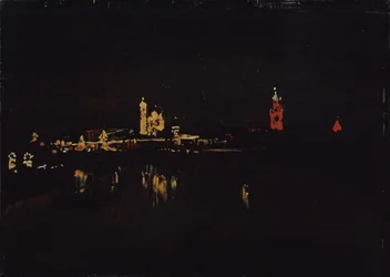 Illumination av Kreml i Moskva, 1896