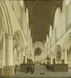 Interiören i Sankt Bavos kyrka i Haarlem