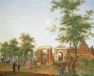 Vy över Zylpoort, Harlem, 1780
