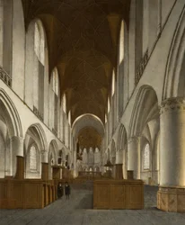 Interiör av Saint Bavo, Haarlem, 1680.