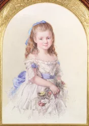Porträtt av Winifred Mary Bombass, tio år gammal, 1872