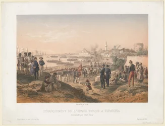 Landstigning av den turkiska armén vid Yevpatoria under befäl av Omer Pasha, 1855