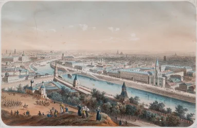 Panoramautsikt över Moskva, 1820-talet