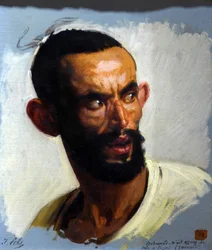 Chef för Kabyle, cirka 1860 (olja på duk)