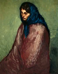 ""Le refuge"" Målning av Isidre Nonell i Monturiol (1873-1911) 1904 Barcelona. Kataloniens nationella konstmuseum