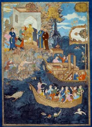 Arts of Islam: Miniatyr som visar en scen vid vattnet