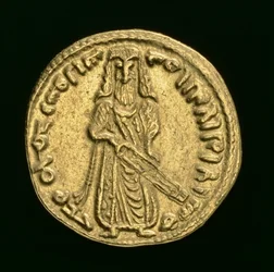 Islamiskt mynt, AD 696/7
