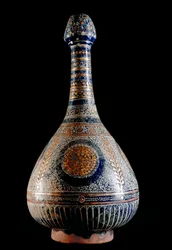Islamisk konst. Terrakottaflaska. Glaserad, 1500-talet. Rom, Museo Nazionale d
