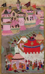 TSM H.1524 Belägringen av Wien av Suleiman I den magnifike (1494-1566), år 1529, ur Lokmans „Hunername“, 1588