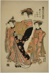 Kaoru of the Shin-Kanaya, från serien "Models for Fashion: New Designs as Fresh as Young Leaves (Hinagata wakana no hatsu moyo)"