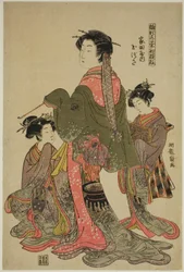 Tamazusa of Iedaya, från serien "Models for Fashion: New Designs as Fresh as Young Leaves (Hinagata wakana hatsu moyo)"