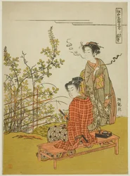 The Eighth Month at Hagi Temple (Hachigatsu Hagidera), from the series "Famous Places in Edo in the Twelve Months (Edo meisho junigatsu)"