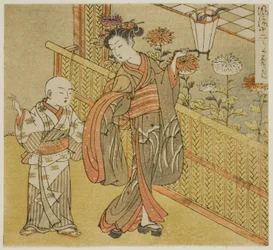 Den nionde månaden (Kikuzuki), från serien "Fashionable Twelve Months (Furyu juni tsuki)"
