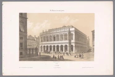 Utsikt över operahuset i Lyon Lyons. Le Grand Theatre (titel på objekt) Contemporary France (serietitel) La France de nos jours (serietitel på objekt)