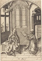 Saint Luke ritar ett porträtt av jungfrun