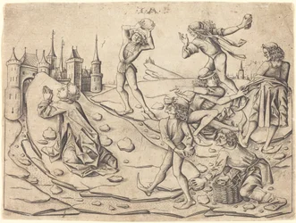Steningen av Sankt Stefan, ca. 1470.